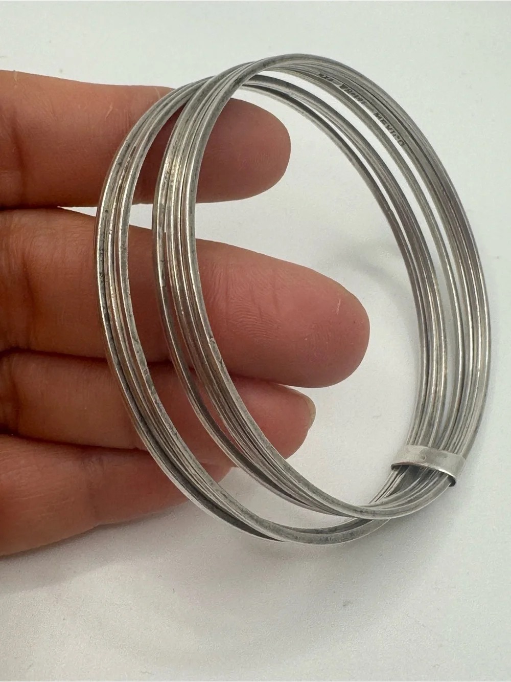 Vintage Taxco 925 Silver Multi Band Bangle Bracelet